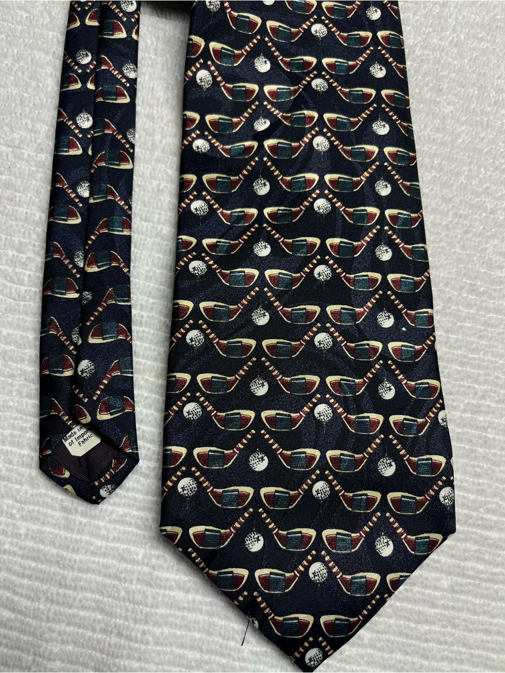 Cypress Hill Men’s Black Tie with Golf Club Pattern